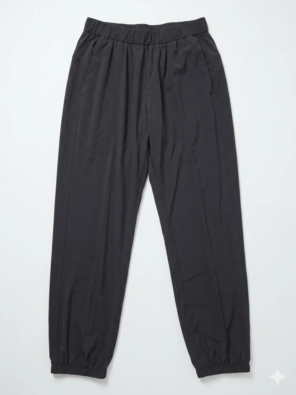 Lululemon Stretch High Rise Black Gray Athleisure Joggers Pant Size 8